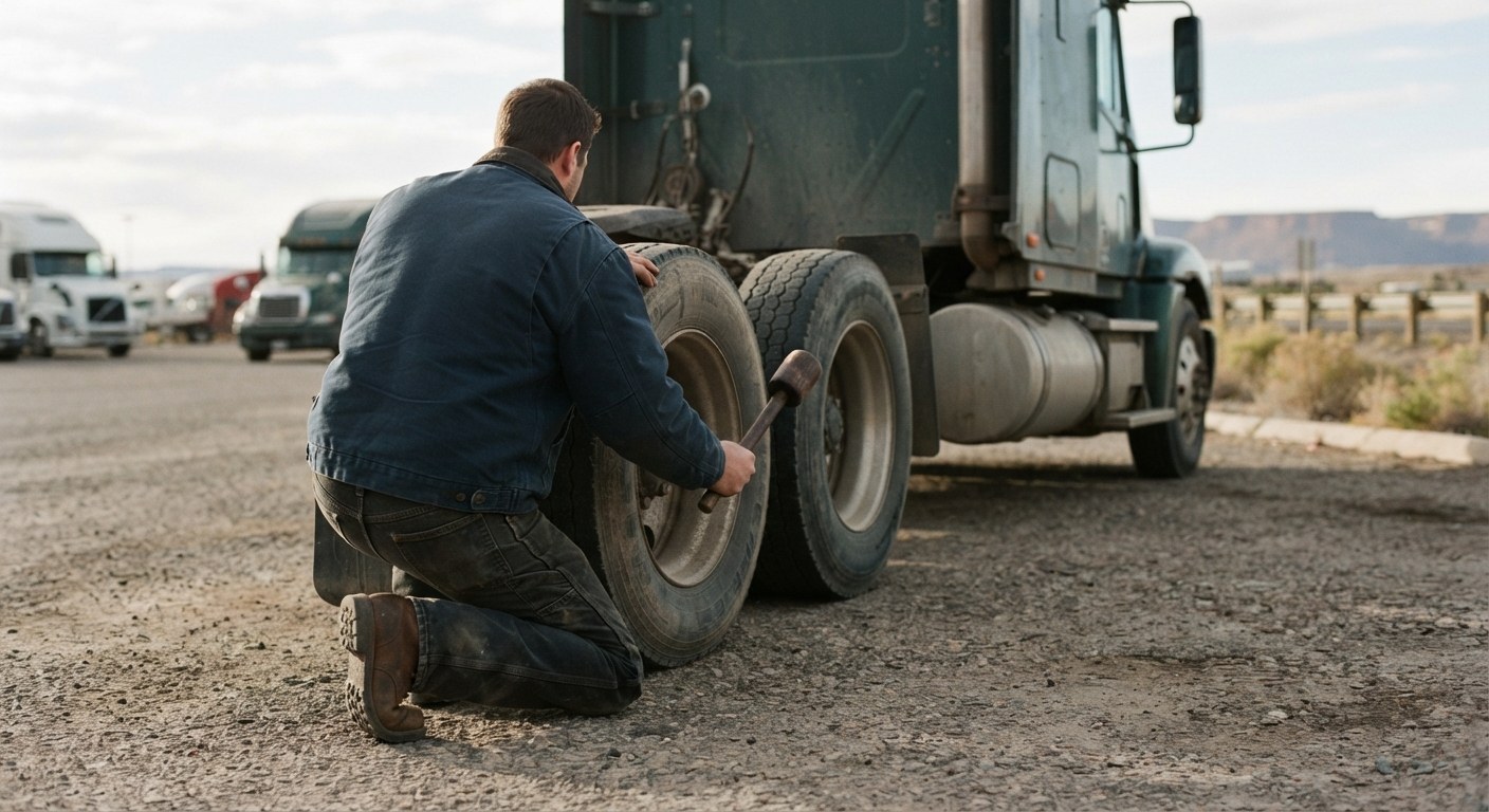 A driver in the cab